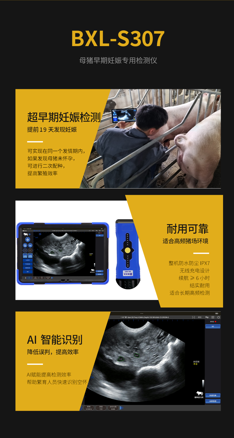 智能AI兽用B超机